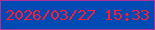 文字の大きさ：4、枠の色：a8329a、背景の色：004bb3、文字の色：fc1b37 無料ブログパーツのブログ時計