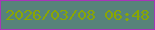 文字の大きさ：5、枠の色：a835b8、背景の色：57837a、文字の色：89a604 無料ブログパーツのブログ時計