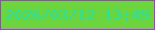 文字の大きさ：4、枠の色：a837dc、背景の色：6cd43c、文字の色：24e1a8 無料ブログパーツのブログ時計