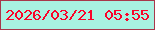 文字の大きさ：4、枠の色：a8384b、背景の色：a8f2e1、文字の色：fa0429 無料ブログパーツのブログ時計
