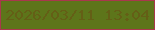 文字の大きさ：3、枠の色：a8384c、背景の色：5d751a、文字の色：645f16 無料ブログパーツのブログ時計