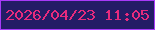 文字の大きさ：2、枠の色：a83af8、背景の色：241c66、文字の色：e72b7d 無料ブログパーツのブログ時計