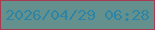 文字の大きさ：4、枠の色：a83b4f、背景の色：64918d、文字の色：2d84a4 無料ブログパーツのブログ時計