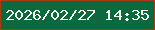 文字の大きさ：3、枠の色：a83c11、背景の色：0a6a3e、文字の色：fbf7f3 無料ブログパーツのブログ時計