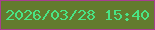文字の大きさ：5、枠の色：a83e90、背景の色：637b2e、文字の色：49e484 無料ブログパーツのブログ時計