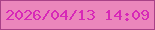 文字の大きさ：5、枠の色：a84187、背景の色：eb86bc、文字の色：d728b7 無料ブログパーツのブログ時計
