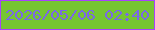 文字の大きさ：3、枠の色：a842fe、背景の色：76c532、文字の色：7a67e8 無料ブログパーツのブログ時計