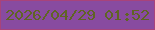 文字の大きさ：1、枠の色：a8437b、背景の色：884ba0、文字の色：606424 無料ブログパーツのブログ時計
