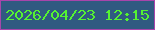 文字の大きさ：2、枠の色：a845ab、背景の色：305a81、文字の色：55f331 無料ブログパーツのブログ時計