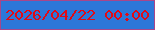 文字の大きさ：3、枠の色：a8468a、背景の色：2c77d8、文字の色：e20a15 無料ブログパーツのブログ時計