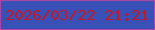 文字の大きさ：5、枠の色：a848a5、背景の色：3950b6、文字の色：c31721 無料ブログパーツのブログ時計