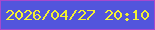文字の大きさ：4、枠の色：a848cd、背景の色：5355dc、文字の色：f3f133 無料ブログパーツのブログ時計