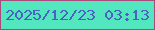 文字の大きさ：3、枠の色：a84a7a、背景の色：53e7bf、文字の色：4e60c2 無料ブログパーツのブログ時計