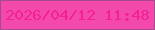 文字の大きさ：1、枠の色：a84a8e、背景の色：f349ac、文字の色：f32096 無料ブログパーツのブログ時計