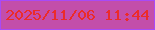 文字の大きさ：1、枠の色：a84af7、背景の色：c34eaa、文字の色：eb2b2a 無料ブログパーツのブログ時計
