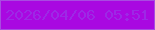 文字の大きさ：1、枠の色：a84be1、背景の色：a908e1、文字の色：9d29e5 無料ブログパーツのブログ時計