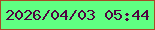 文字の大きさ：2、枠の色：a84c26、背景の色：60ff82、文字の色：4f0442 無料ブログパーツのブログ時計