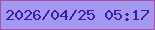 文字の大きさ：5、枠の色：a850a8、背景の色：a399f1、文字の色：3d19b4 無料ブログパーツのブログ時計