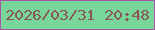 文字の大きさ：1、枠の色：a855a5、背景の色：78d69a、文字の色：885757 無料ブログパーツのブログ時計