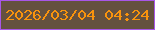 文字の大きさ：1、枠の色：a856e8、背景の色：64513f、文字の色：f9940d 無料ブログパーツのブログ時計