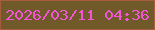 文字の大きさ：1、枠の色：a85c3f、背景の色：715a2a、文字の色：f454d8 無料ブログパーツのブログ時計