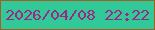 文字の大きさ：4、枠の色：a85d20、背景の色：32c999、文字の色：9b2886 無料ブログパーツのブログ時計