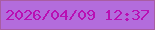 文字の大きさ：2、枠の色：a85da2、背景の色：b36cdc、文字の色：b90fb4 無料ブログパーツのブログ時計