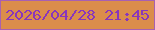 文字の大きさ：1、枠の色：a860b1、背景の色：db8d4b、文字の色：8936bc 無料ブログパーツのブログ時計