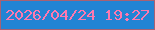 文字の大きさ：2、枠の色：a86173、背景の色：2284d4、文字の色：fd79af 無料ブログパーツのブログ時計