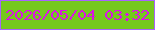 文字の大きさ：3、枠の色：a863fe、背景の色：75c91d、文字の色：da14e5 無料ブログパーツのブログ時計