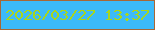 文字の大きさ：5、枠の色：a86736、背景の色：3cbaf9、文字の色：a8d61b 無料ブログパーツのブログ時計