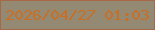 文字の大きさ：2、枠の色：a86847、背景の色：948973、文字の色：c86e25 無料ブログパーツのブログ時計