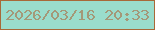 文字の大きさ：1、枠の色：a86938、背景の色：9addcc、文字の色：a49878 無料ブログパーツのブログ時計