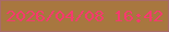 文字の大きさ：3、枠の色：a86a69、背景の色：a8773f、文字の色：f63a6e 無料ブログパーツのブログ時計