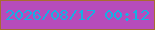 文字の大きさ：4、枠の色：a86c30、背景の色：b64cbb、文字の色：16b0e3 無料ブログパーツのブログ時計