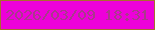文字の大きさ：1、枠の色：a86d2d、背景の色：ed01d9、文字の色：a93a8b 無料ブログパーツのブログ時計