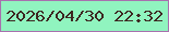 文字の大きさ：3、枠の色：a871ae、背景の色：90f4bf、文字の色：3d2721 無料ブログパーツのブログ時計