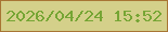 文字の大きさ：5、枠の色：a87534、背景の色：d4d08a、文字の色：76a534 無料ブログパーツのブログ時計