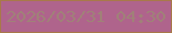 文字の大きさ：4、枠の色：a8794a、背景の色：af648c、文字の色：a08178 無料ブログパーツのブログ時計