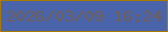 文字の大きさ：1、枠の色：a87a01、背景の色：4964aa、文字の色：705e57 無料ブログパーツのブログ時計