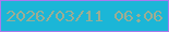 文字の大きさ：3、枠の色：a87aee、背景の色：1bb6d7、文字の色：9bad94 無料ブログパーツのブログ時計