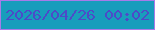 文字の大きさ：5、枠の色：a87be9、背景の色：189dbc、文字の色：4c4bc8 無料ブログパーツのブログ時計