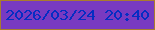 文字の大きさ：4、枠の色：a87c2d、背景の色：783ac1、文字の色：052dc3 無料ブログパーツのブログ時計