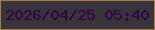 文字の大きさ：2、枠の色：a87c48、背景の色：39343c、文字の色：340045 無料ブログパーツのブログ時計