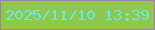 文字の大きさ：2、枠の色：a87caa、背景の色：8ec851、文字の色：69eae5 無料ブログパーツのブログ時計