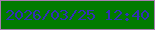 文字の大きさ：3、枠の色：a87db1、背景の色：017b00、文字の色：322fb7 無料ブログパーツのブログ時計