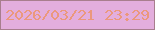 文字の大きさ：2、枠の色：a87e8d、背景の色：e3aedd、文字の色：eb987d 無料ブログパーツのブログ時計