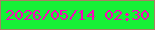 文字の大きさ：3、枠の色：a88063、背景の色：16f137、文字の色：f905bb 無料ブログパーツのブログ時計