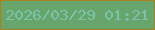 文字の大きさ：3、枠の色：a8811a、背景の色：68a56d、文字の色：79c4a8 無料ブログパーツのブログ時計