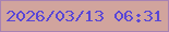 文字の大きさ：4、枠の色：a882b3、背景の色：d1a49d、文字の色：5946d6 無料ブログパーツのブログ時計